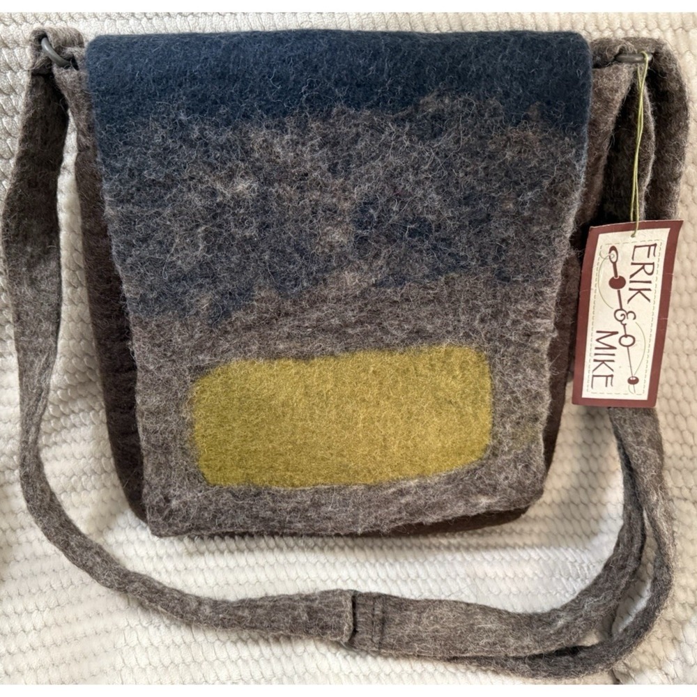 Erik & Mike Messenger Bag Purse Satchel Tote 100% Wool NWT Nephelt